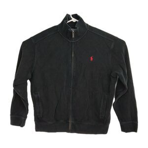 Polo by Ralph Lauren Full-Zip Sweatshirt Men's Size L Black Long Sleeves Logo
